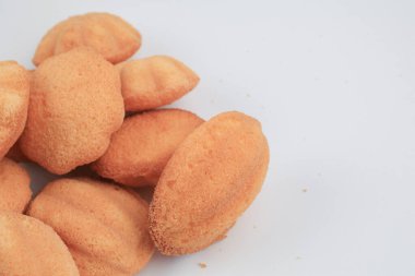 Mini castella keki, geleneksel Tayland yumurtalı keki ya da yumurta ve şekerden yapılmış Khanom Khai, yumuşak hamur. Lezzetli yerel tatlı.