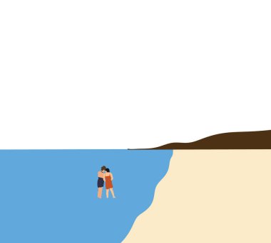 Kadınlar tatil boyunca tropik plajda eğleniyorlar. Seyahat hedefi Yaşam Tarzı Yazı.