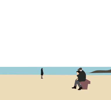 Tropikal plajda dinlenen yaşam tarzı insanlar. Yaz tatili, sağlık ve sağlıklı konsept..