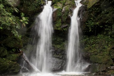Sapan şelalesi nan Tayland. Dağdaki sakin köy yoğun ve canlı ormanlarla çevrili. Huzurlu bir geri çekilme öneriyorlar..