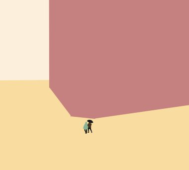 Modern şehir caddesinde yağmurluk ve siyah şemsiyeli insanlar yürüyor. Tatil boyunca açık hava aktivitesi.