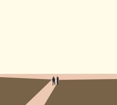 Siyah giyen adamlar yan yolda duruyor. Tatilde şehir hayatı. Arkadaşlık ilişkisi. Sanat tasarımı.