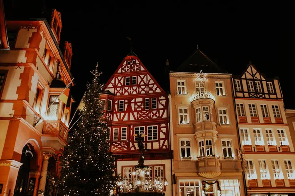 Vánoční Dekorace Městě Štrasburk Alsasku — Stock fotografie
