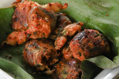 Baharatlı soslu tavuk kanadı.