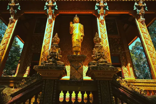 Buddha Statue Auf Dem Tempel Thailand — Stockfoto
