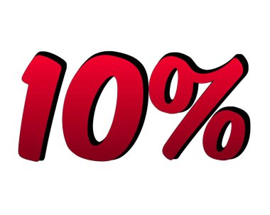 % 3d% 10 indirimli etiket sembolü siyah cuma konsepti için beyaz arka planda