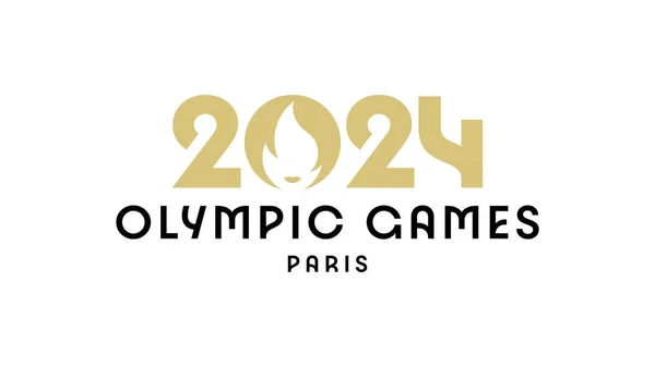 Olympiska Spelens Symbol 2024 Logotyp För Olympiska Sommarspelen Paris 2024 — Stock vektor