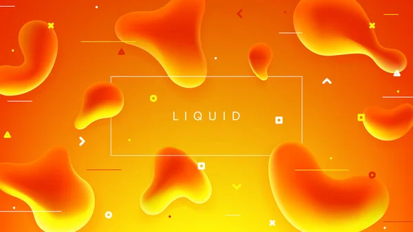 Bannière Colorée Aux Formes Liquides Abstraites Illustration Vectorielle Tendance Avec — Image vectorielle