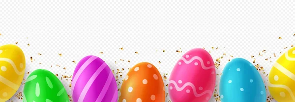 Бесшовный Узор Пасхального Декора Клетчатом Фоне Цветные Яйца Пасхальными Украшениями — стоковый вектор