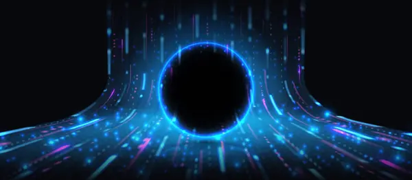 Okrągły Fantastyczny Portal Strumieniem Energii Pusty Okrągły Teleport Lub Magiczny Ilustracje Stockowe bez tantiem