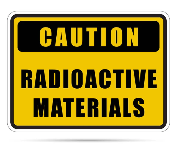 Cauton Sinal Materiais Radioativos Ilustração Vetorial — Vetor de Stock