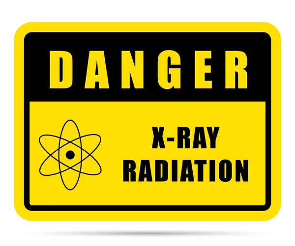Danger Ray Radiation Sign Vector Illustration — Stock Vector