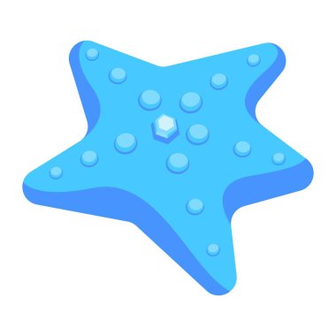 Çizgi film Denizyıldızı Karakteri izole edilmiş çizim