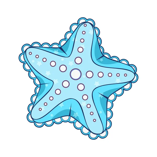 Desenhos Animados Starfish Personagem Ilustração Isolada —  Vetores de Stock