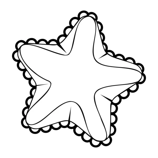 Cartoon Starfish Character Isolated Illustration — Stock Vector