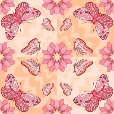 Çiçek desenli duvar kağıdı izole edilmiş