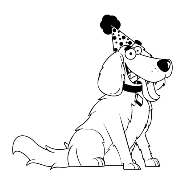 Rysunek Golden Retriever Dogcharacter Izolowane Ilustracja — Wektor stockowy