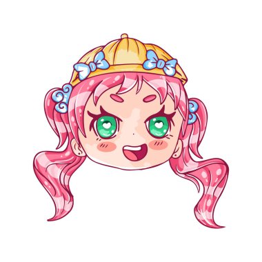 Çizgi film Chibi 'nin yüzü kız karakteri.