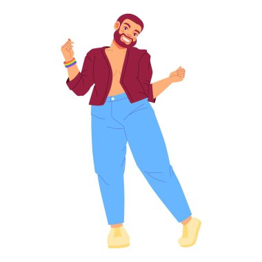 çizgi film gurur karakteri çizimi izole edildi