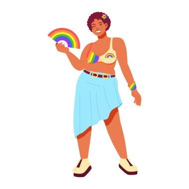 çizgi film gurur karakteri çizimi izole edildi