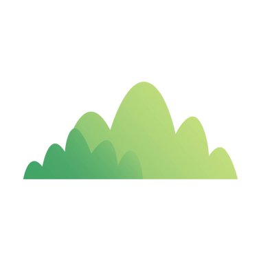 Bush çizgi filmi Art deco retro çizimi izole edildi