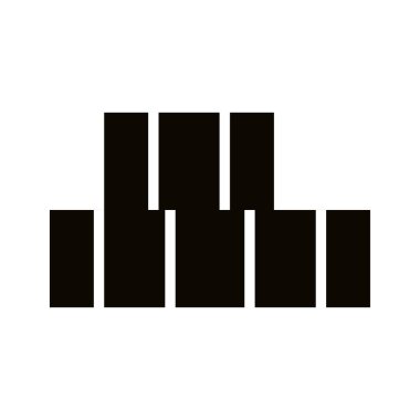 saman çizgi film silueti simgesi çizimi izole edildi