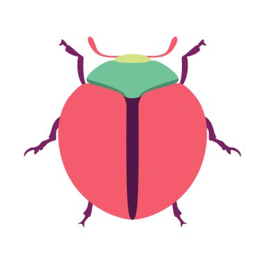 Uğur Böceği Böceği Böceği Çizgi Film Çizimi İzole Edildi