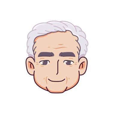 Gülümseyen Adam Avatar Çizgi Film Çizimi İzole Edildi