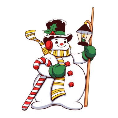 Hafif kardan adam çizgi film çizimi izole edildi.