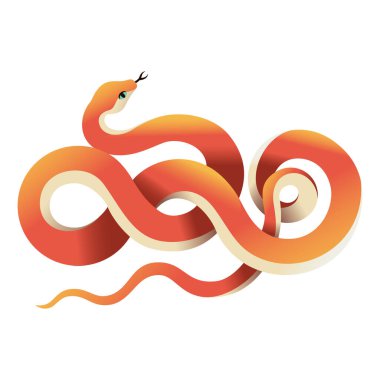 Çin Yeni Yılan Süsleme Çizgi Filmi İzole Edildi