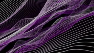 Parçacık dalga nesnesiyle romantik video animasyonu, 4096x2304 döngü 4K