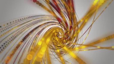 Parçacık şeritli nesne ile fantastik video animasyonu yavaş çekimde, 4096x2304 döngü 4K