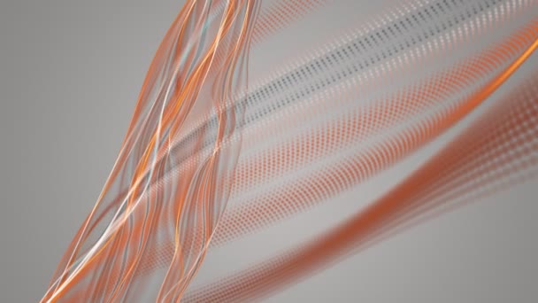 Fantastische Video Animatie Met Particle Wave Object Slow Motion 4096X2304 — Stockvideo