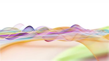 Parçacık dalgası nesnesinin ağır çekimde fantastik video animasyonu, 4096x2304 döngü 4K