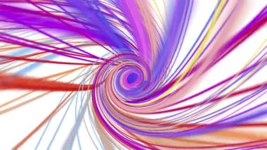 Yavaş çekimde çizgili dalga nesnesi ile fantastik video animasyonu, 4096x2304 döngü 4K