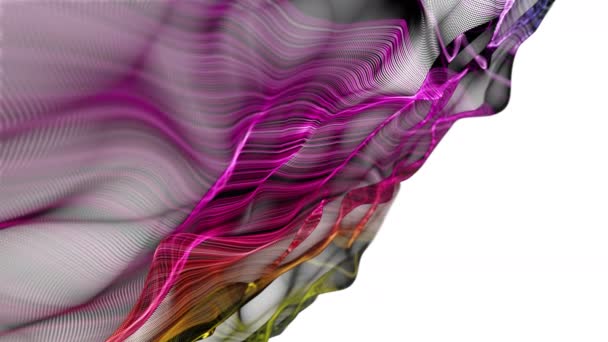 Φανταστικό Video Animation Αντικείμενο Σωματιδιακών Κυμάτων Αργή Κίνηση Και Χώρο — Αρχείο Βίντεο