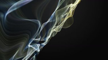 Metin için parçacık dalga nesnesi ve uzayda gelecek video animasyonu, 4096x2304 döngü 4K