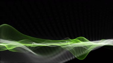 Parçacık dalgası nesnesinin ağır çekimde, 4096x2304 döngüsü 4K ile fantastik eko video animasyonu