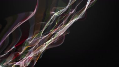 Metin için parçacık dalga nesnesi ve uzayda gelecek video animasyonu, 4096x2304 döngü 4K