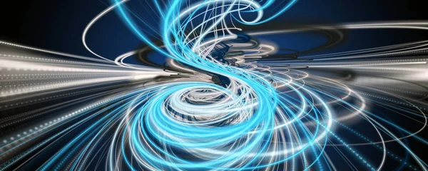Futuristic Particle Wave Panorama Background Design Illustration Royalty Free Stock Images