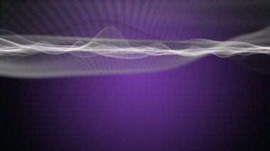 Yavaş çekimde ve renk değiştiren arka planda dalga nesnesi ile fantastik video animasyonu, 4096x2304 döngü 4K