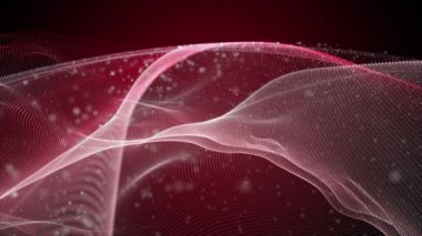 Ağır çekimde parçacık dalga nesnesi ile güçlü video animasyonu, 4096x2304 döngü 4K