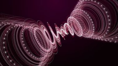 Ağır çekimde parçacık şeritli nesne ile güçlü video animasyonu, 4096x2304 döngü 4K