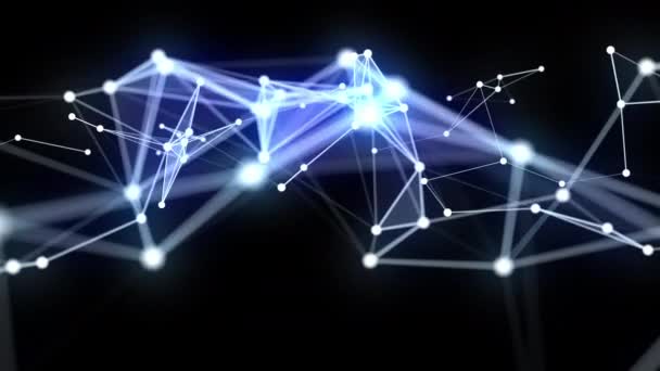 Plexus Futuriste Animation Vidéo Avec Triangles Lumineux Ralenti Boucle 4096X2304 — Video