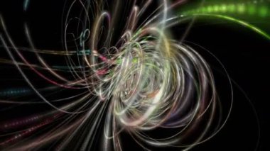 Yavaş çekimde çizgili dalga nesnesi ile gelecek video animasyonu, 4096x2304 döngü 4K