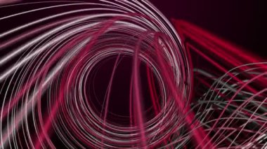 Ağır çekimde çizgili dalga nesnesi ile güçlü video animasyonu, 4096x2304 döngü 4K