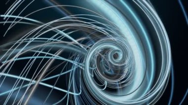 Yavaş çekimde çizgili dalga nesnesi ile gelecek video animasyonu, 4096x2304 döngü 4K
