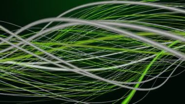 Yavaş çekimde çizgili dalga nesnesi ile fantastik eko video animasyonu, 4096x2304 döngü 4K