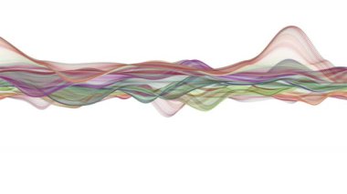 Parçacık dalga nesnesi ile fantastik video animasyonu yavaş çekim ve metin için boşluk, 4096x2304 döngü 4K