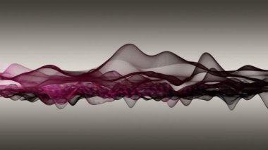 Parçacık dalga nesnesi ile fantastik video animasyonu yavaş çekim ve metin için boşluk, 4096x2304 döngü 4K